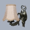 Devansh Gold Antique Wall Mounted Lamp With Beige Jute Shade