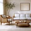 Upland Accent Sofa Chair in Teak Finish