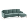 Abbey Sectional Sofa (Colour : Dusty Turquoise Velvet, Cushion : Hard, Seater : Right Aligned 3 Seater + Right Aligned Chaise)
