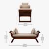 Shri Art Bench in Honey Finish With Cushions