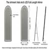 The Artment Black Halo Arch Unbreakable Floor Mirror For Home (150 X 40 CM)