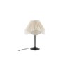 Bryden Off White Fabric Shade Table Lamp with Black Iron Base