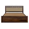 Vrinda Solid Wood Queen  Size Bed With Hydraulic Storage (Provincial Teak Finish)