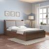 Tyra King Size Bed Box Storage In Classic Walnut Finish