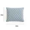 Geometric Alice Blue Natural Cushion Cover 16X16  Inches