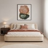 Casa Haven Relax King Size Bed in velvet With Engineered Hardwood Frame & Hydraulic Storage