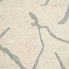 Handmade Wool Shaped Rug Modern Abstract Ivory Green 8 x 10 Feet Carpet