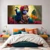The Castle Decor Bal Gopal Wall Painting Wooden Framed 27x48 Inch (Style 3)