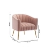 Jella Solid Wood Accent Chair in Pink Colour