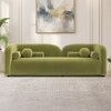 Homro Velvet 3 Seater Sofa in Mint Green Colour
