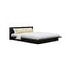 Hexa Engineered Wood Modern Queen Bed With Headboard Without Storage In Flower Wenge
