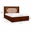 Nayra Solid Wood Compact Queen Bed Hydraulic Storage Provincial Teak Finish Mattress 60 x 72 Inches