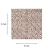 Neulooms Handloom Knotted Reversible Flatweave Square Rug Chocolate Brown or Ivory 6x6