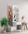 Hexa Red Wooden Dressing Table in Frosty White Colour