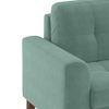 Verona Luxe 3 Seater Fabric Sofa in Dusty Turquoise Velvet Colour