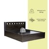 Erinnyes Engineered Wood Queen  Size Bed With Box Storage (Walnut Finish)