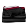 Stoa Paris 300TC UltrSatin Super King Bedsheet with 2 Pillow Covers Satin Super Black, Red White