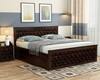 Moglis Solid Wood Queen  Size Bed With Box Storage (Walnut Finish)