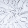 White And Grey  Geometric Cotton  400 Tc  Flat  Double Queen Size Bedsheet With 2 Pillow Covers