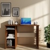 Woodbuzz Duke Engineered Wood Finish Study Table Desk In Walnut And Frosty White
