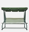 Thun Garden Swing Cum Bed In Green And White Finish