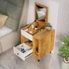 Hexa Red Engineered Wood Dressing Table in Frosty White and Giant Wood Colour