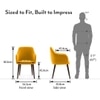 Owen Lounge Chair in  Matte Mustard Yellow Colour