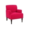 Terren Boucle Fabric Lounge Chair in Red