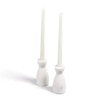Turned Marble Candle stands -set of 2