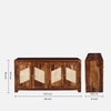 Sheesham Wood 4 Door Sideboard In Provincial Teak Finish
