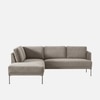 Modernelegance Wood Right Aligned 3-Seater With Upholstery Non Storage Sofa In Grey Colour