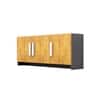 Hexa Red Multipurpose Storage Cabinet With 3 Door in Slate Grey And Giant Wood Colour