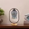 Devansh Multicolor Glass Wooden & Iron  Table Lamp -17 Inch Height  -Apj