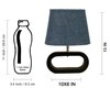 Devansh Blue Jute Table Lamp With Wood Black Base -13
