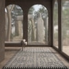 Jaipur Rugs Soft Striped Wool Polyester Dhurrie Rug White 6x8 ft