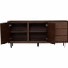 Scandinavian Hutto Large Sideboard Walnut Finish