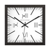 A Quiet Square of Time Roman Numerals Wall Clock