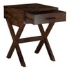 Oak Solid Wood End Table in Walnut Finish