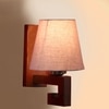 Devansh Solid Wood Electric Wall Light in Grey Colour with Grey Shade Count of 1 Light