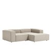 Elegantedge Wood Left Aligned 2-Seater With Upholstery Non Storage Sofa In White Colour