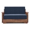 Mahim Compact 3 Seater Sofa cum Bed in Lapis Blue Colour With Storage