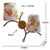 Devansh Metal Electric Wall Light in Gold Colour with Multi Shade Count of 2 Lights