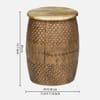Regalia Decorative Handcrafted Metal Side Table in Copper Finish