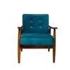 Armari Solid Wood Arm Chair in Blue Color