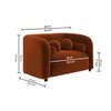 Homro Velvet 1 Seater Sofa in Orange Colour