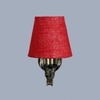 Devansh Metal Electric Wall Light in Antique Gold Colour with Maroon Shade Count of 1 Light