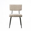Yucca Fabric Dining Chair in Beige & White Colour
