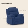 Griffin Fabric One Seater Manual Recliner in Lapis Blue Fabric Colour
