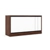 DCanape Spin 1 Engineering Wood Shoe Rack Dark Acacia Frosty White Finish