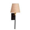 Devansh Metal Electric Wall Light in Black Colour with Beige Shade Count of 1 Light